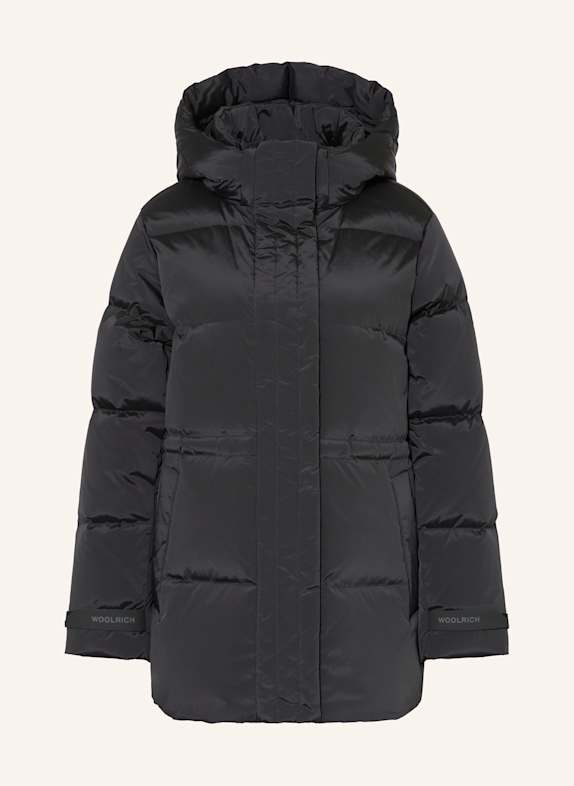 WOOLRICH Daunenjacke ALSEA mit abnehmbarer Kapuze SCHWARZ
