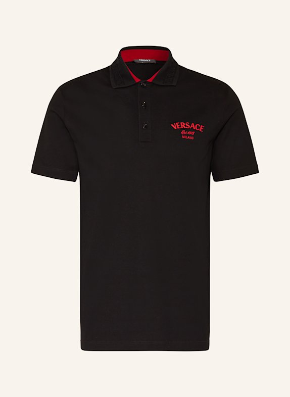 VERSACE Polokošile z piké ČERNÁ