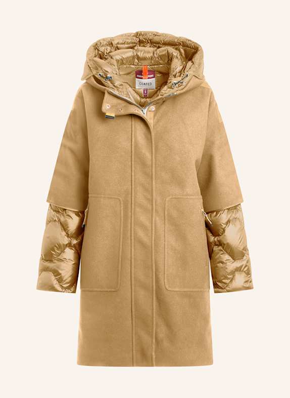 PARAJUMPERS Daunenmantel JOY im Materialmix CAMEL