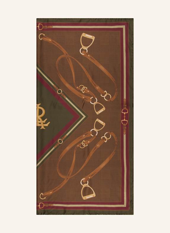 to the Women homepage Silk scarf BROWN/ GREEN/ RED