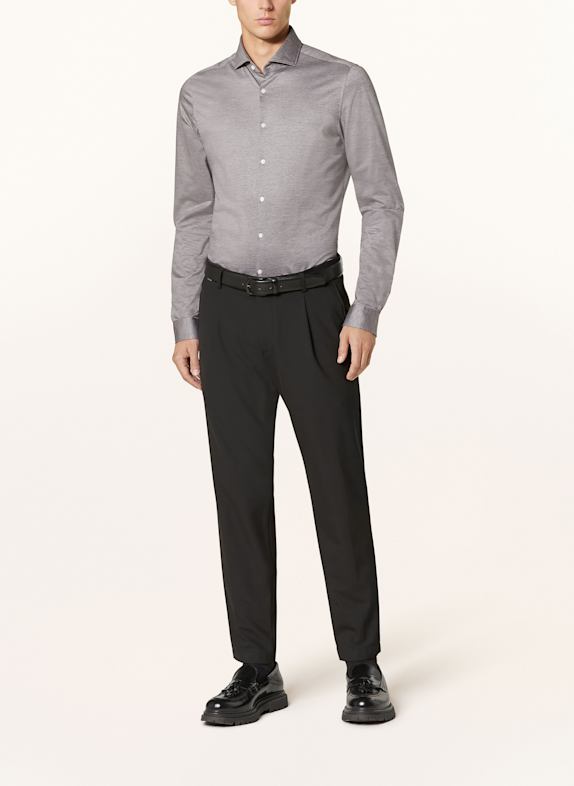PAUL Slim fit overhemd met extra lange mouwen GRIJS