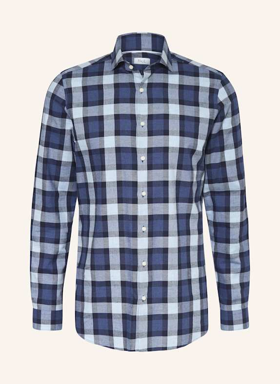 PAUL Flanellhemd Slim Fit DUNKELBLAU/ HELLBLAU