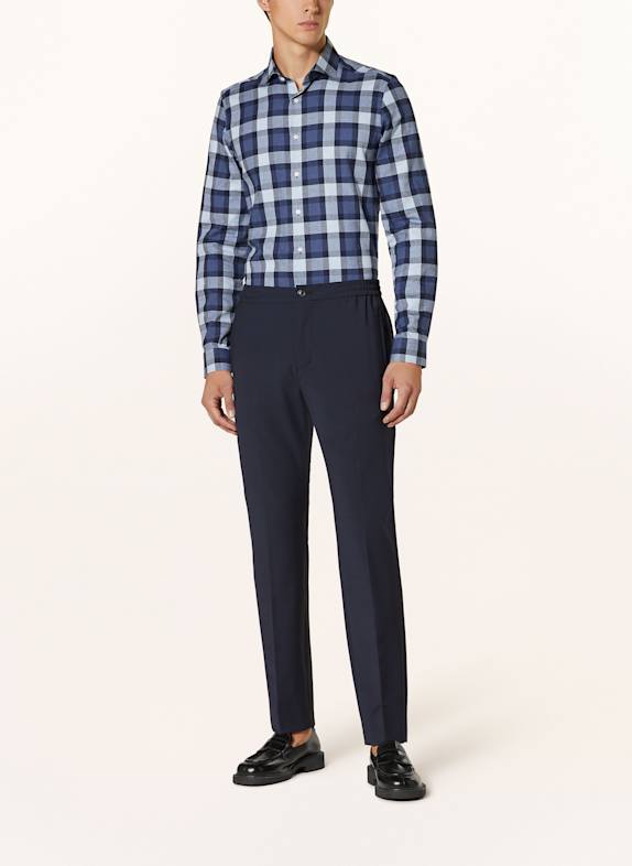 PAUL Flanellskjorte Slim Fit MØRKEBLÅ / LYSEBLÅ