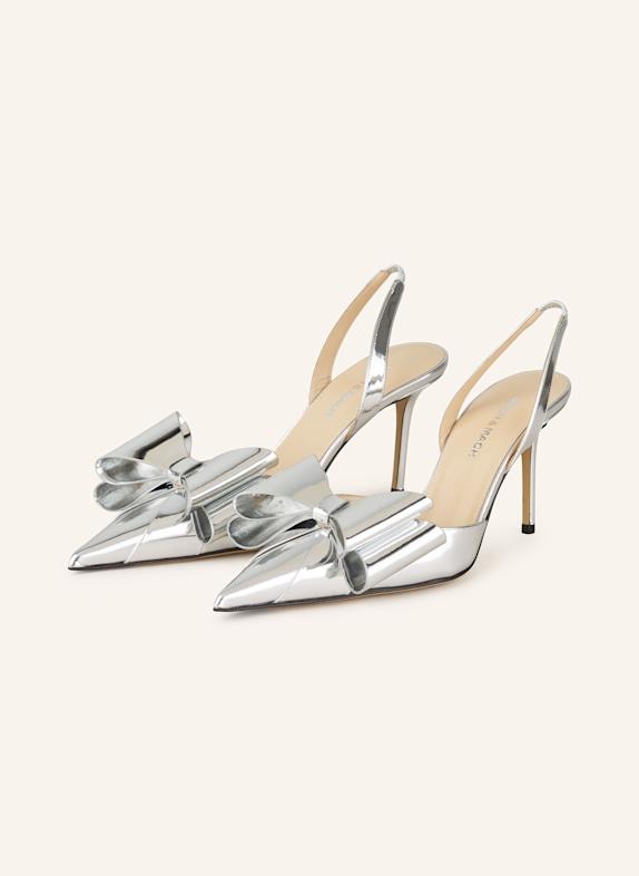 MACH & MACH Slingpumps LE CADEAU SILBER