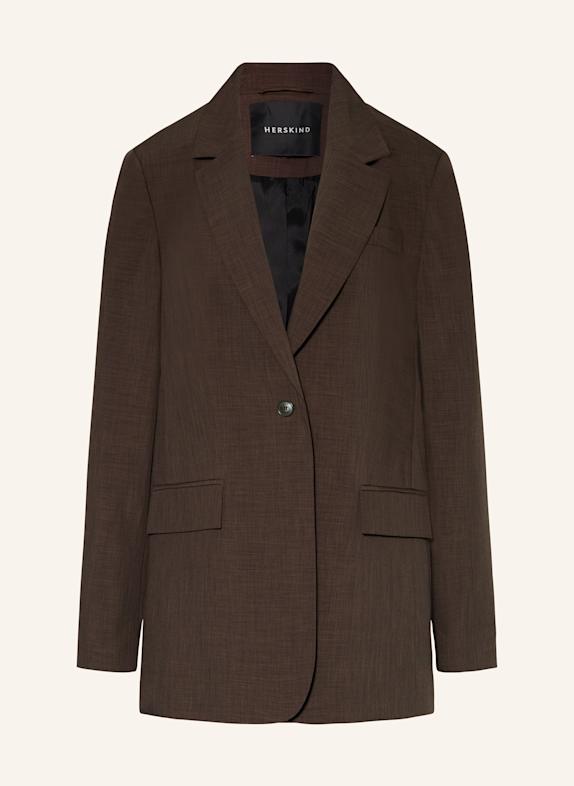 Herskind Long blazer YAGO DARK BROWN