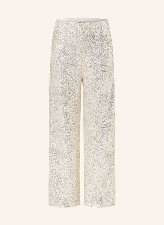 ICHI Marlenehose IHFAUCA mit Pailletten CREME