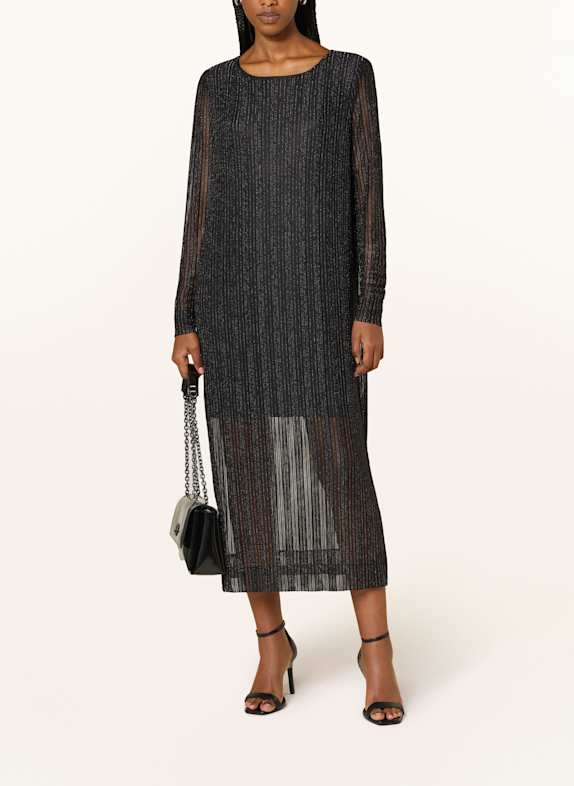 ICHI Kleid IHLACCY mit Glitzergarn SCHWARZ