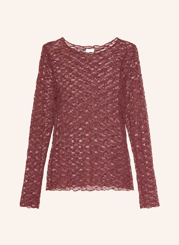 ICHI IHNAREEN jumpsuit with glitter thread DARK RED