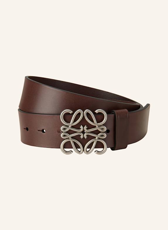 LOEWE Ledergürtel DUNKELBRAUN
