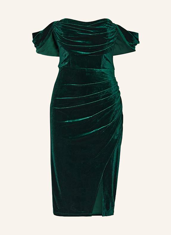 LIPSY Cocktailkleid aus Samt DUNKELGRÜN