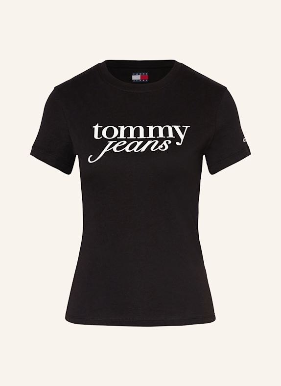 TOMMY JEANS T-Shirt SCHWARZ/ WEISS