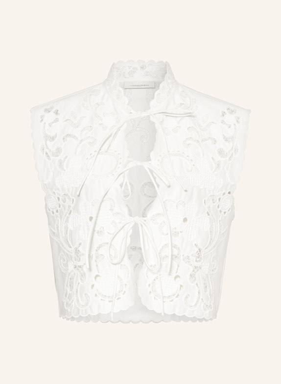 COPENHAGEN MUSE Blusentop CMBOOGA aus Lochspitze ECRU