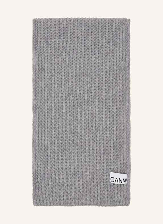GANNI Schal GRAU