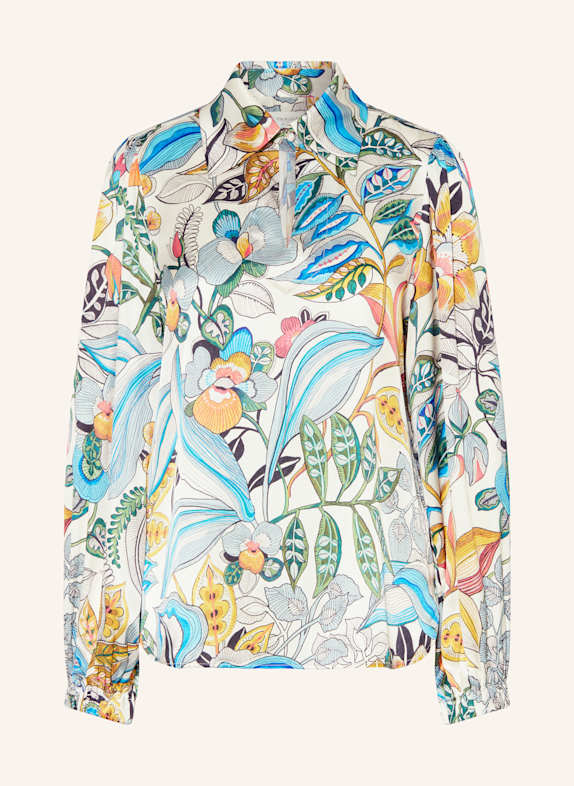 dea kudibal Seidenbluse KIKI WEISS/ HELLBLAU/ GRÜN