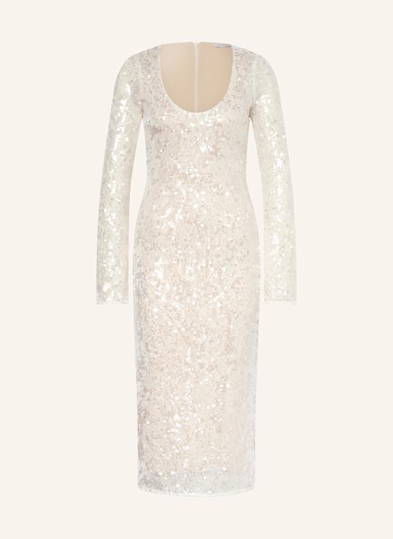 PATRIZIA PEPE Kleid mit Pailletten CREME