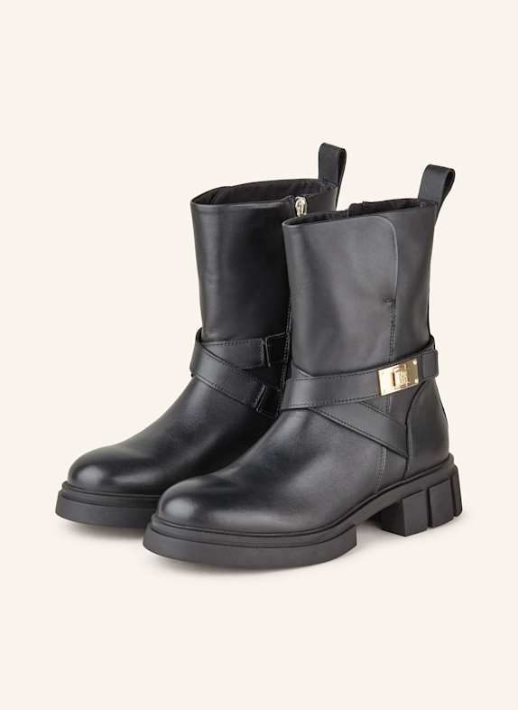 TOMMY HILFIGER Biker Boots SCHWARZ