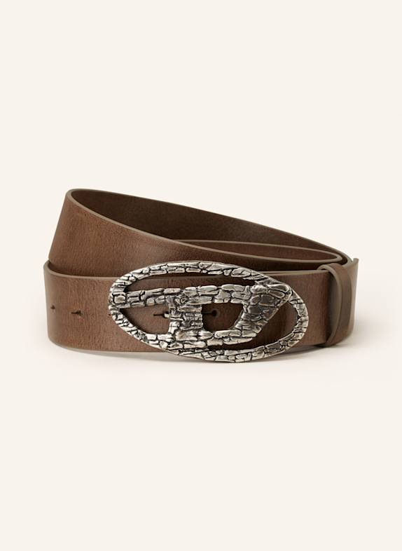 DIESEL Ledergürtel GRAU