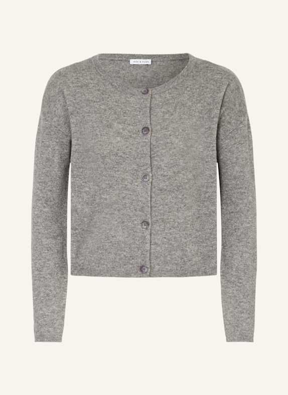 MRS & HUGS Strickjacke mit Cashmere GRAU