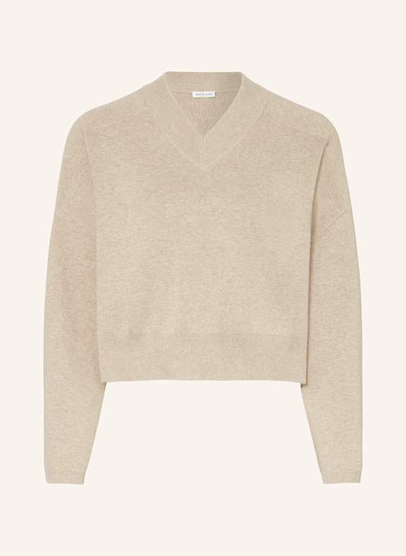 MRS & HUGS Cropped-Pullover mit Leinen BEIGE
