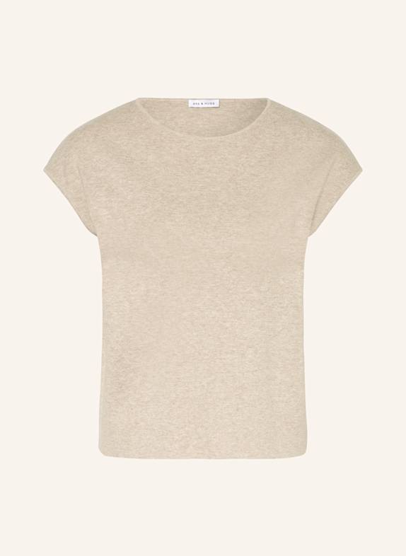 MRS & HUGS Strickshirt mit Leinen BEIGE