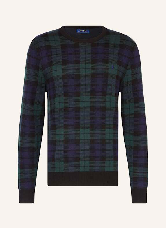 POLO RALPH LAUREN Sweter CZARNY/ FIOLETOWY/ CIEMNOZIELONY