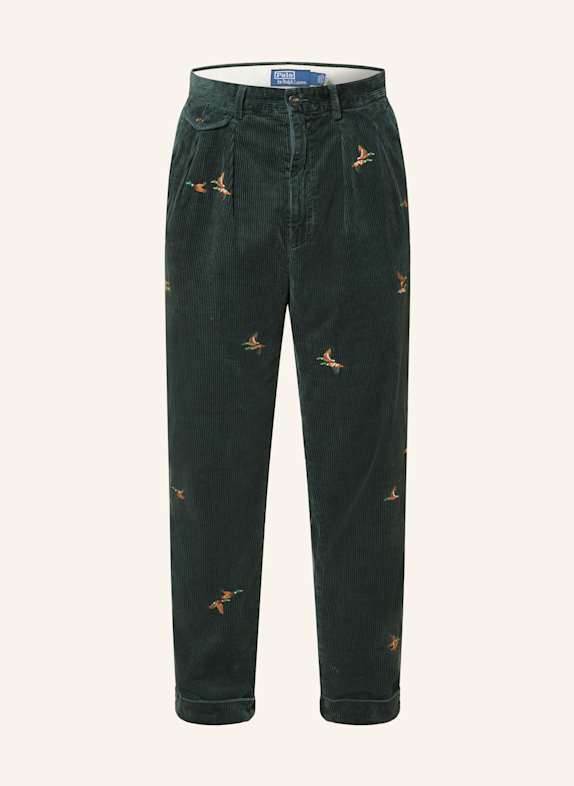 POLO RALPH LAUREN Corduroy trousers relaxed fit DARK GREEN/ BROWN/ RED