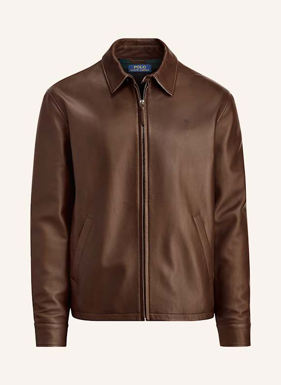 POLO RALPH LAUREN Leather jacket BROWN