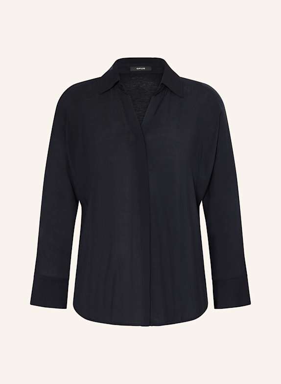 OPUS Hemdbluse FLAVENA DUNKELBLAU