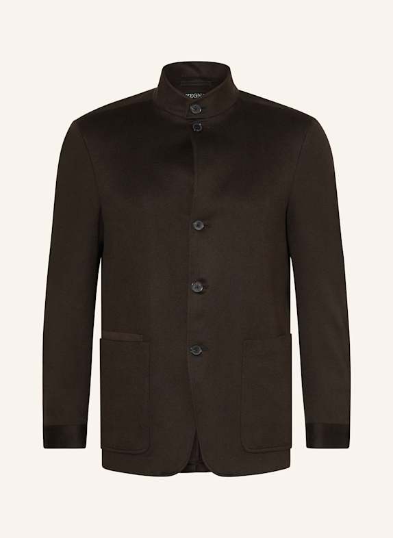 ZEGNA Cashmere-Sakko Slim Fit DUNKELBRAUN