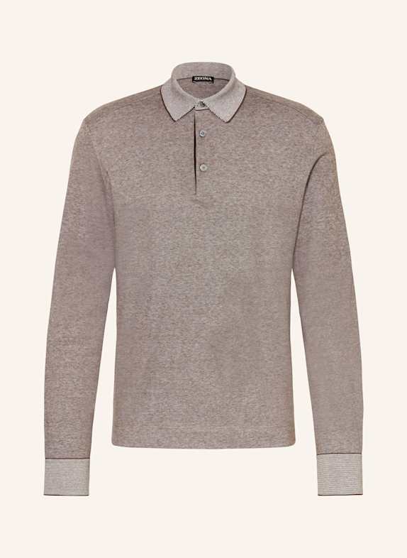 ZEGNA Piqué-Poloshirt BRAUN