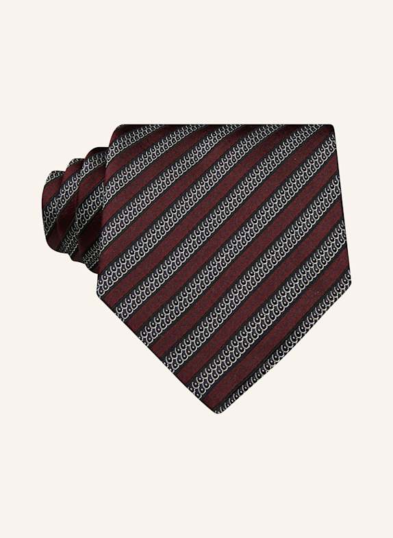 ZEGNA Krawatte DUNKELROT/ SCHWARZ/ WEISS