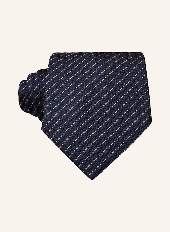 ZEGNA Krawatte DUNKELBLAU/ ROSA/ SCHWARZ