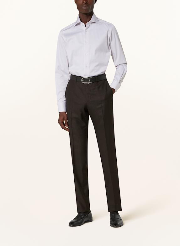 ZEGNA Overhemd Slim Fit DONKERROOD / ROSE CLAIR