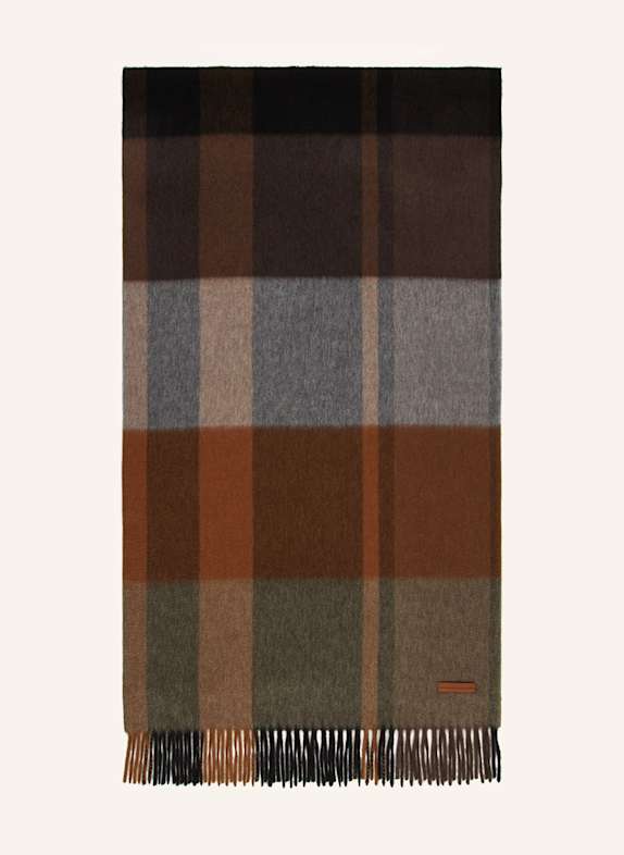 ZEGNA Cashmere-Schal SCHWARZ/ BRAUN/ GRAU