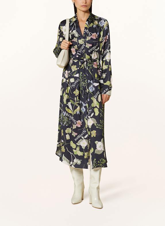 RIANI Hemdblusenkleid DUNKELBLAU/ GRÜN/ HELLBLAU