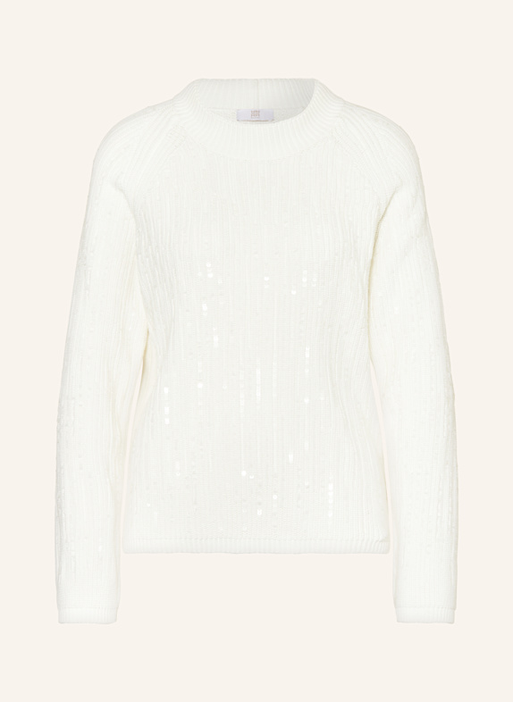 RIANI Pullover mit Pailletten WEISS