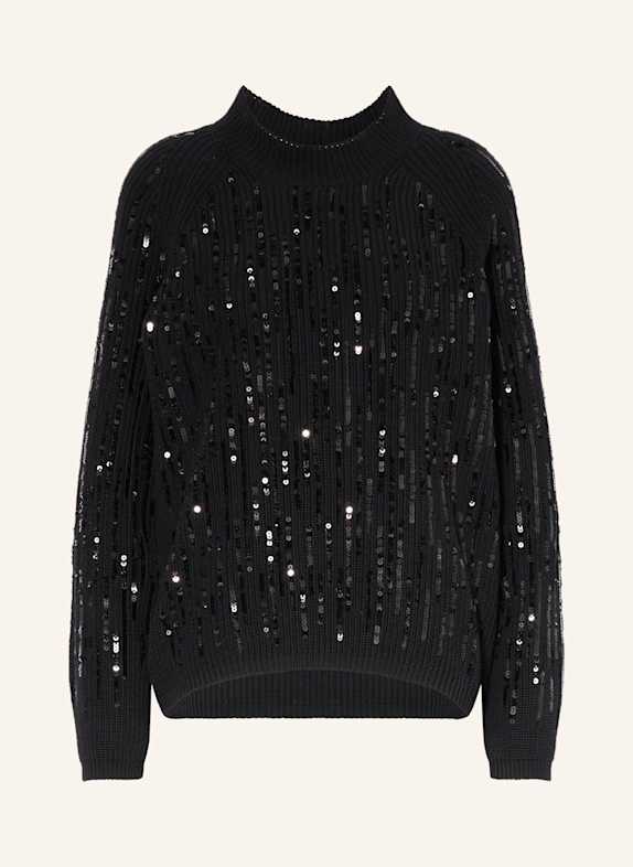 RIANI Pullover mit Pailletten SCHWARZ