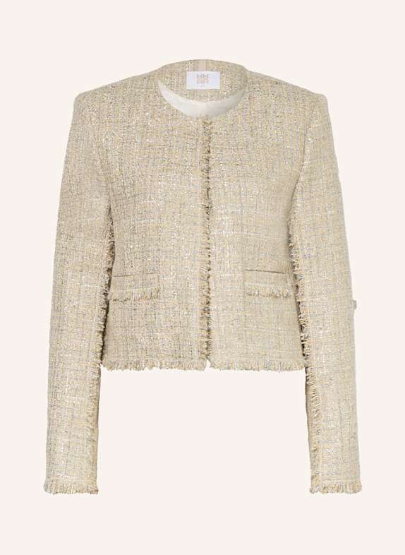 RIANI Tweed-Jacke mit Glitzergarn GOLD/ SILBER