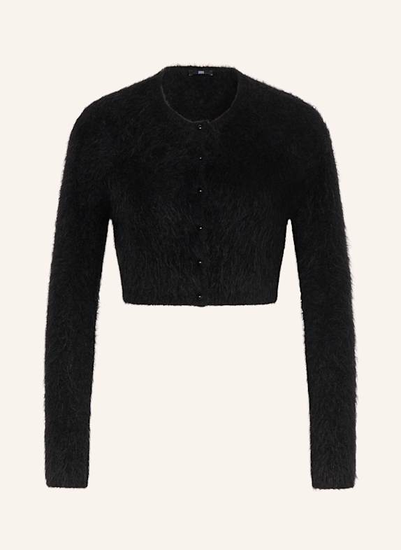 RIANI Cropped-Strickjacke aus Alpaka SCHWARZ