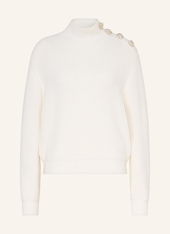 RIANI Pullover mit Schmucksteinen WEISS
