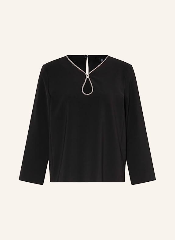 RIANI Blusenshirt mit Schmucksteinen SCHWARZ