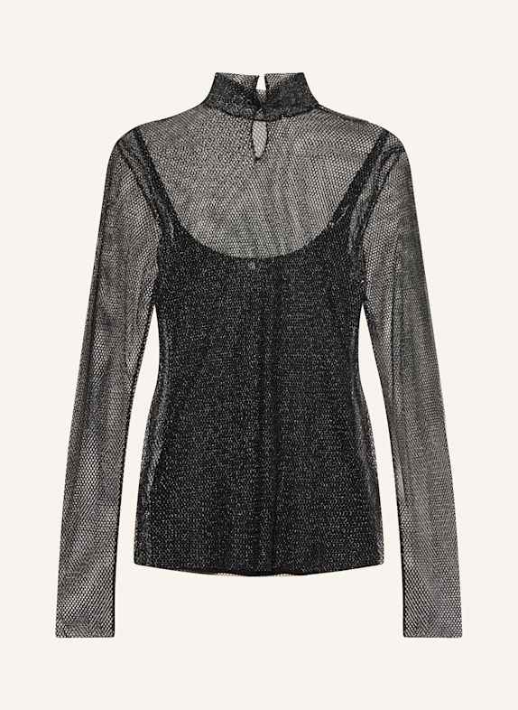 RIANI Longsleeve mit Glitzergarn SCHWARZ
