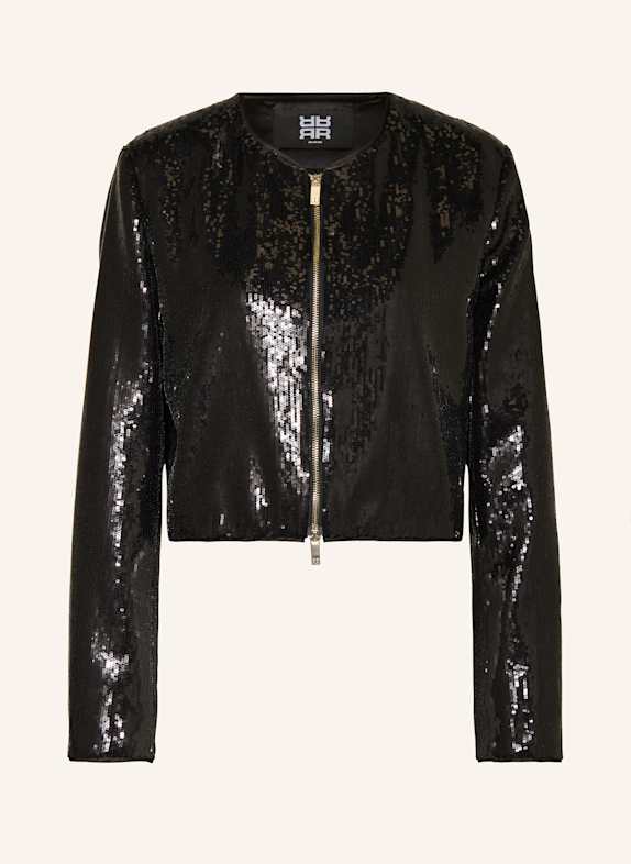 RIANI Kastenjacke mit Pailletten SCHWARZ
