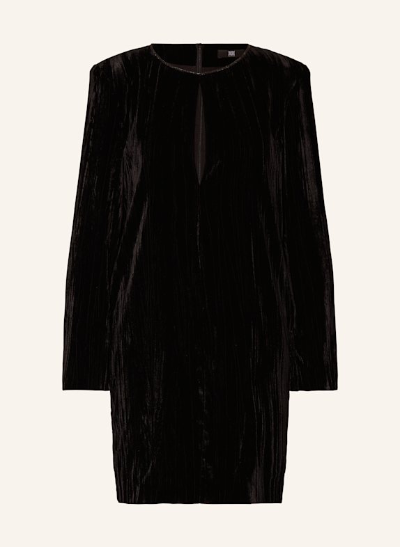 RIANI Samtkleid mit Schmucksteinen SCHWARZ