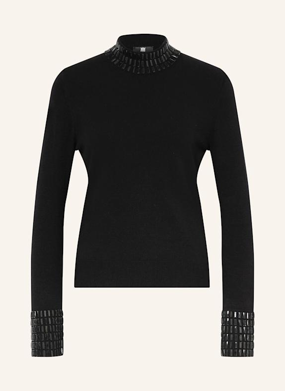 RIANI Pullover mit Schmucksteinen SCHWARZ