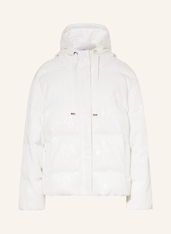 RIANI Steppjacke mit Pailletten WEISS