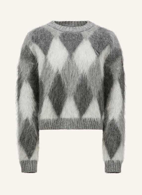 MONCLER Sweter z dodatkiem moheru JASNOCZARY/ SZARY/ CZIEMNOSZARY