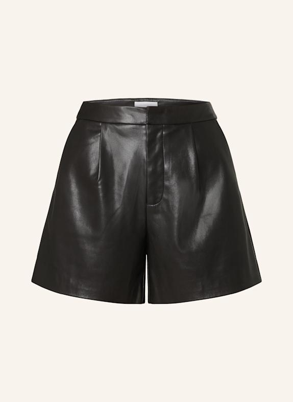 Rich & Royal Shorts in Lederoptik SCHWARZ