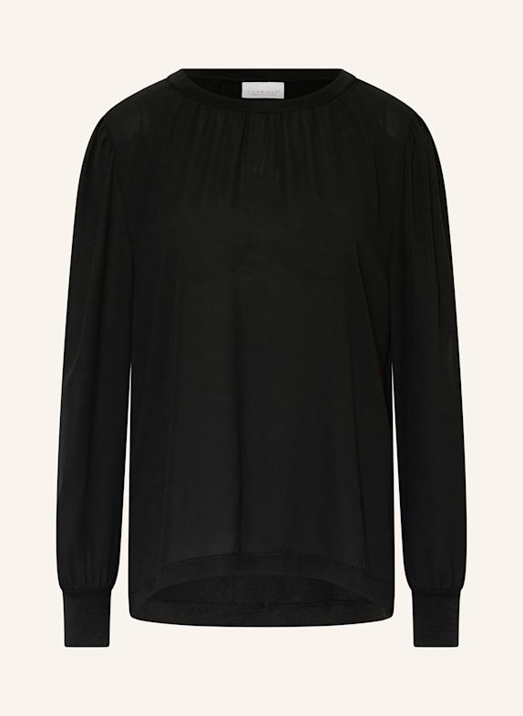 Rich & Royal Blusenshirt im Materialmix SCHWARZ