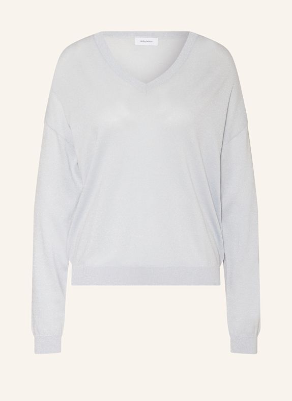 darling harbour Pullover mit Glitzergarn HELLBLAU / SILBER